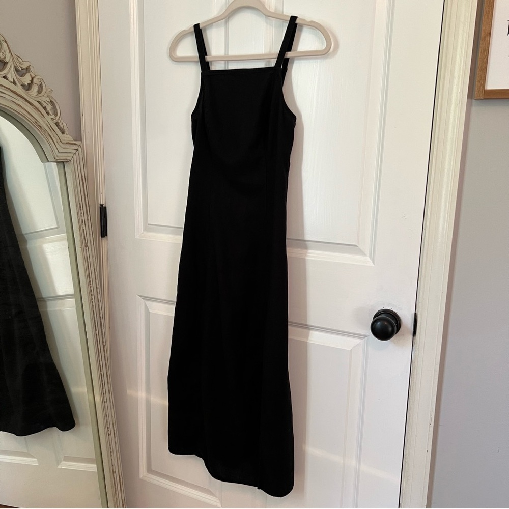 Old Navy Black Sleeveless Linen Blend‎ Maxi Sundress Size XS